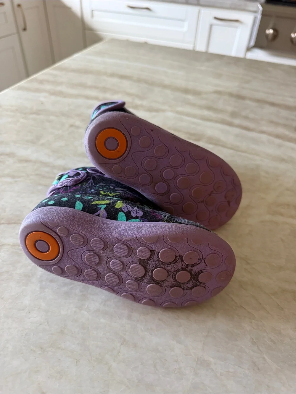 Girls Floral Purple Winter Snow Boots Waterproof BOGS